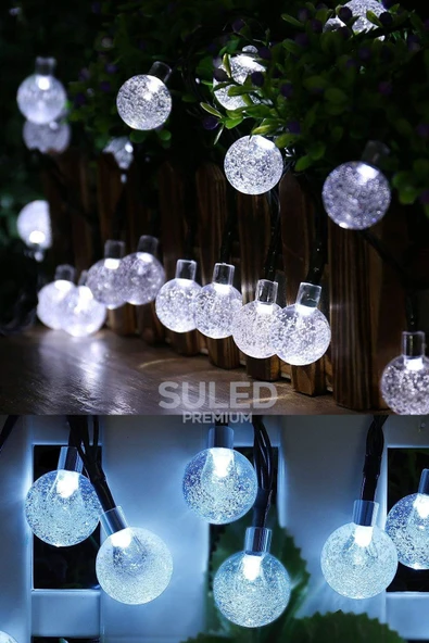 Suled Dekoratif Top Led Işık Kristal Efektli İç Mekan & Bahçe Aydınlatması 220V Fişli 45 Top Led - 6
