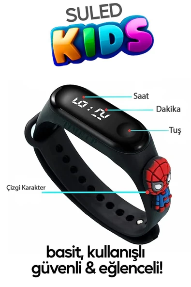 Suled Çocuk Kol Saati Su Geçirmez Silikon Dokunmatik
