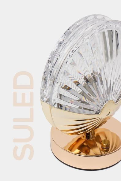 Suled Kristal Efektli Usb Şarjlı Masa Lambası 4 Modlu 3000-7000K Işık Ayarlı Ambiyans Gece Lambası 12 Saat - 7