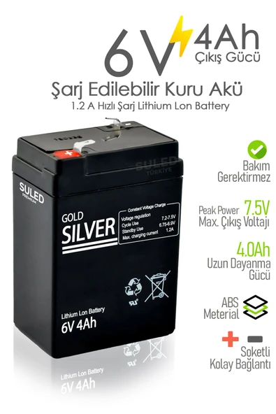 Suled 4Ah Bakımsız Kuru Akü