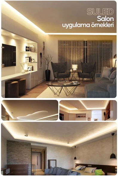Suled Şerit Led 5 Metre Gün Işığı 3 Çipli Pro Ambiyans Aydınlatma Mutfak Salon Yatak Odası Led Işık - 6