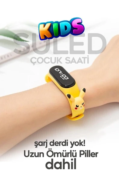 Suled Akıllı Çocuk Kol Saati Güvenli Led Su Geçirmez Silikon Dokunmatik Süper Kahraman Figürlü - 3