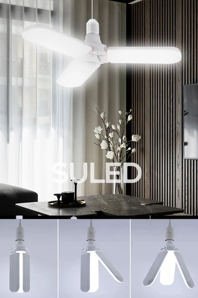 Suled Sl-6347 Pervane Ampul 40-45W Yeni Nesil Beyaz Led Ampul 3 Modlu Ultra Güçlü Pro - 1