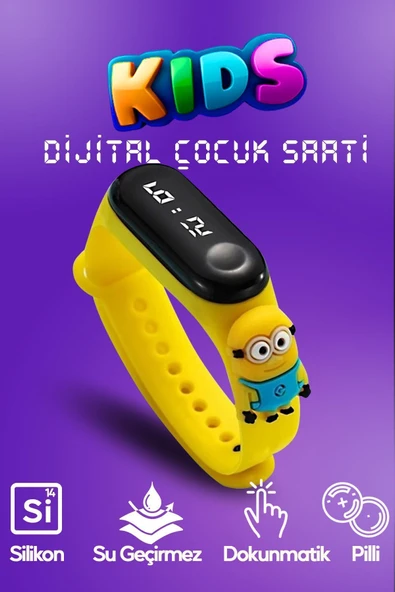 Suled Akıllı Çocuk Kol Saati Güvenli Led Su Geçirmez Silikon Dokunmatik Süper Kahraman Figürlü