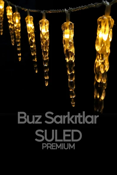 Suled Buz Sarkıt Led Süsleme Işığı 4 Metre 20 Led 220V Fişli Dekoratif Aydınlatma Süs Tak Çalıştır - 7