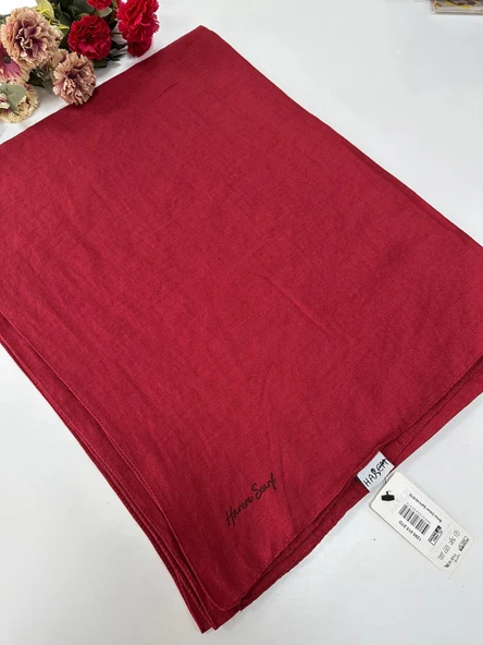 Harem Brista Koton Şal Koyu Kırmızı HVH0324 ürün görseli