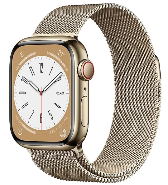Apple Watch Series 8 Gps + Cellular 41MM Gold Stainless Steel Case With Gold Milanese Loop - MNJF3TU/A - 2
