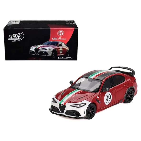BBR Models 1:64 Alfa Romeo Giulia GTAm Rosso GTA #99 Centro Stile Livery BBRDIE6412 - 3