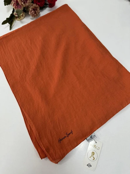 Harem Brista Koton Şal Turuncu HVH0316 ürün görseli