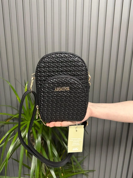 Armine Bayan Çanta Örgü Siyah  AR38414 - Resim 2