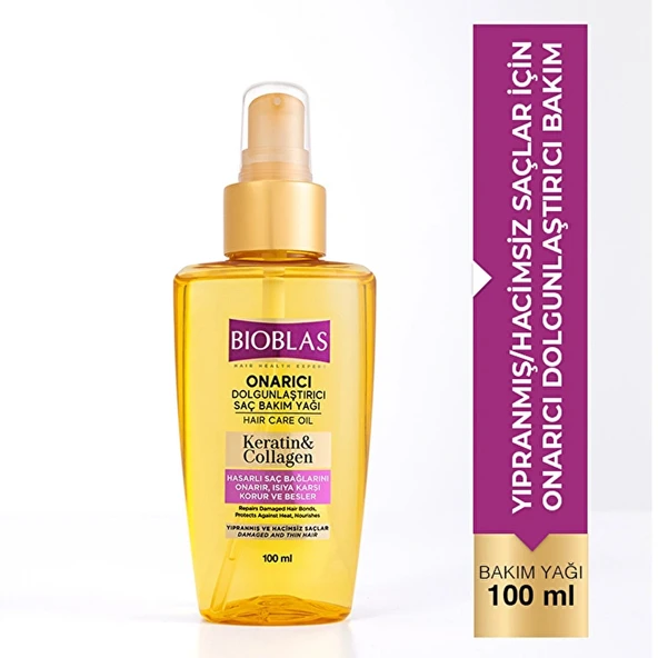 Bioblas Keratin Kolajen Onarıcı Dolgunlaştırıcı Saç Bakım Yağı 100 ml - 2