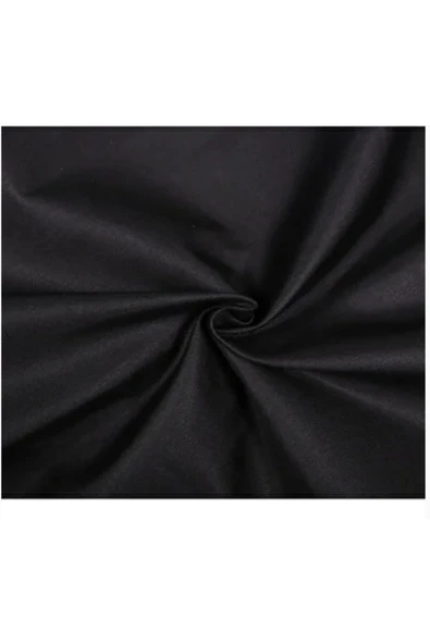TEKSTİLCİ 2metre x 240 cm metrelik Kumaş, Nevresimlik Kumaş 240 Cm Siyah Renk Düz Desensiz Kumaş