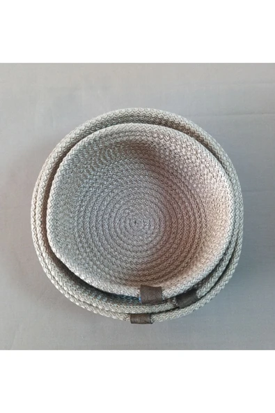 aktarteks 3 LÜ HASIR SEPET . 20CM ÇAP - 3