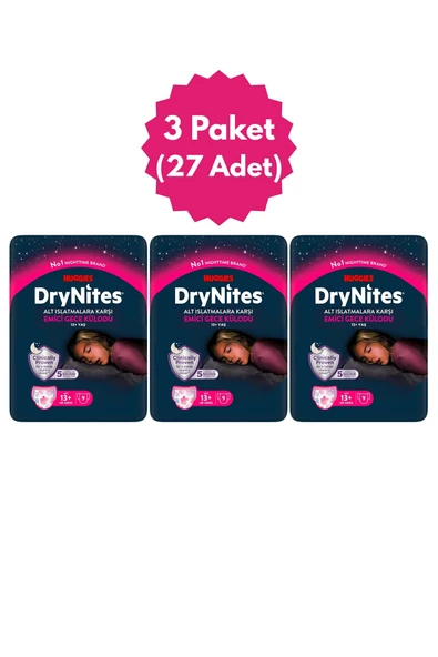 DryNites Emici Gece Külodu Kız 13+ Yaş 48-60 kg 9'lu 5 Adet Hasta Bezi - 3