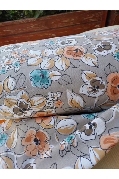 TEKSTİLCİ Metrelik Kumaş, Nevresimlik Kumaş 240 Cm Desenli Kumaş - Resim 3