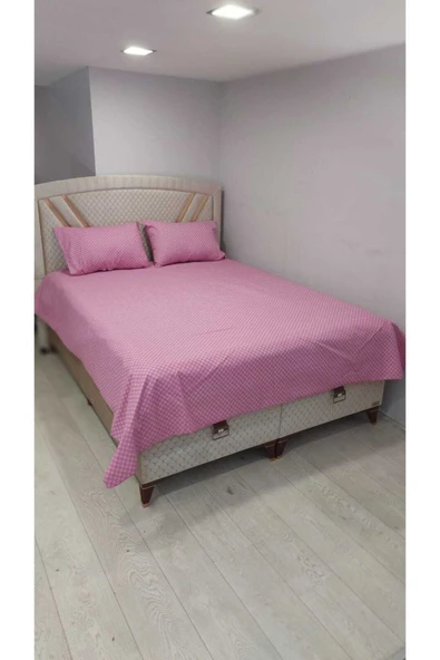 TEKSTİLCİ Lastikli Çarşaf Takımı Battal Boy+2 Adet Yastık Kılıfı