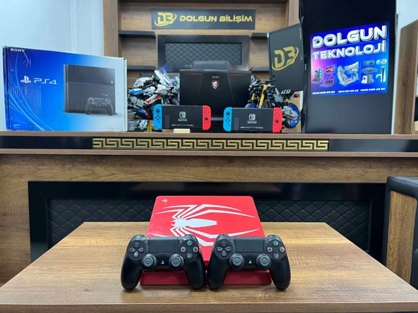 PlayStation 4 Slim Spider-Man Edition 500 GB Çift Kol (İKİNCİ EL)