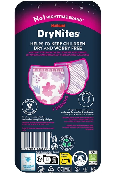 DryNites Emici Gece Külodu Kız 13+ Yaş 48-60 kg 9'lu 5 Adet Hasta Bezi - 2