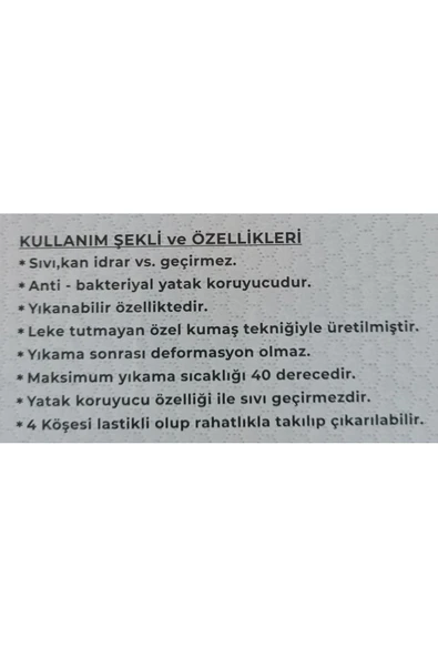 aktarteks Alez Çift Kişilik Nonwoven Teknoloji Sıvı Geçirmez Yatak Koruyucu - Resim 5
