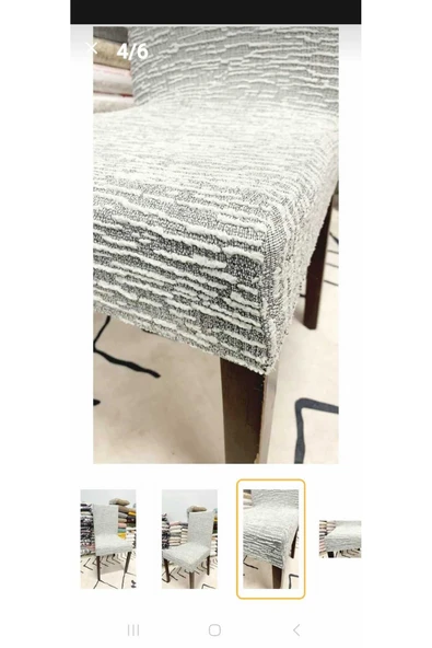 TEKSTİLCİ Jakarlı Sandalye Kılıfı Örtüsü Ağaç Kabuğu Desen Esnek Kumaş (6adet) ürün görseli