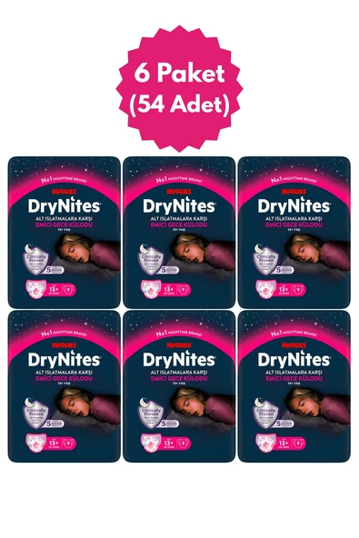 DryNites Emici Gece Külodu Kız 13+ Yaş 48-60 kg 9'lu 5 Adet Hasta Bezi - 4