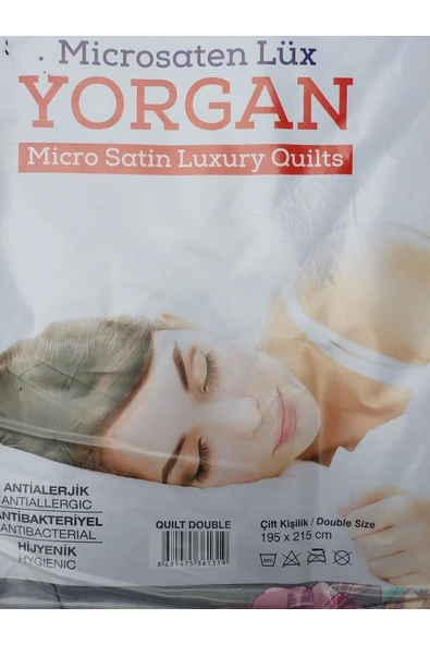 TEKSTİLCİ Tekstilci Çift Kişilik Micro Yorgan Desenli Karsil Renklerde - Resim 2