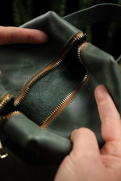 DOPP KİT PARİS - Hakiki Deri Zarif El Çantası - Resim 3