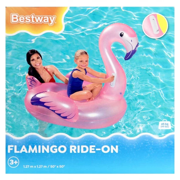 Bestway Tutmalı Flamingo Binici 127 x 127 cm - 1