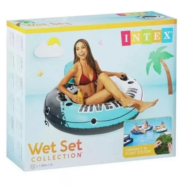 Intex River Run Fileli Koltuk Simit Turkuaz 135 cm - IX-56825 - 2