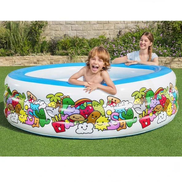 Bestway Şişme Jumbo Desenli Havuz 51122 - 4