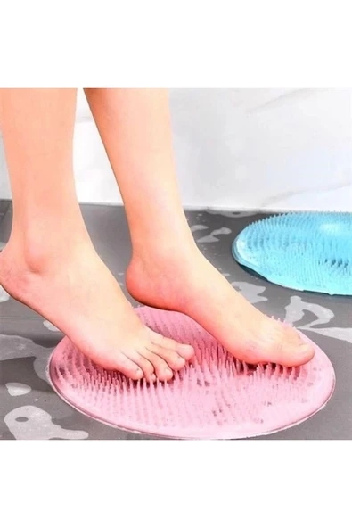 Silikon Fırçalı Banyo Masaj Matı Ve Ayaklar İçin Topuk Masaj Paspası