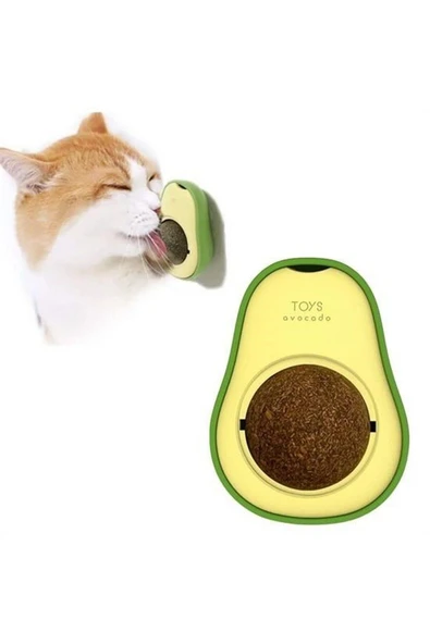 Avokado Model Yapışkanlı Kedi Oyuncağı Yenilebilir Kedi Nanesi Otu