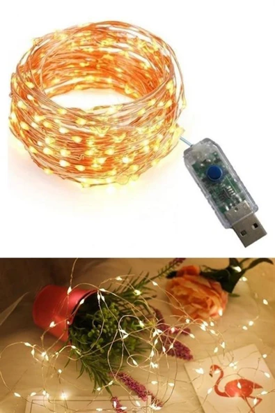 Yılbaşı ve Özel Konsept Dekorasyon 5 Mt USB Bağlantılı Led Işık - 2