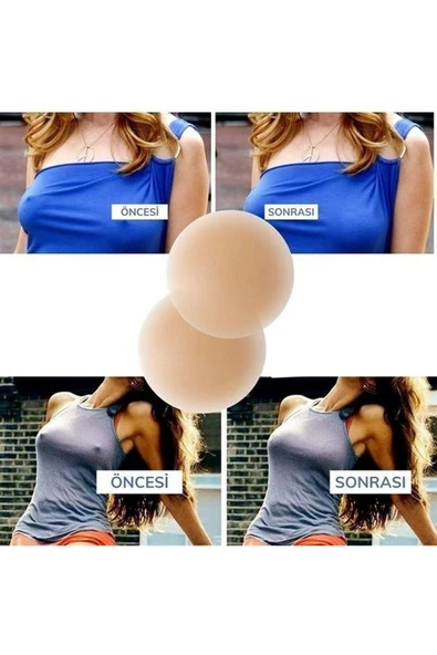 Silikon Göğüs Ucu Kapatıcı Gizleyici Bant Aparat Nipple Pad - 2