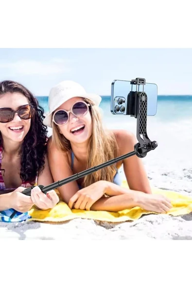 Fotoğraf Makinası ve Telefon Takılabilen 2si 1 Arada 2.2m Uzayan Selfie Çubuğu  - MCT8954-9181 - 2