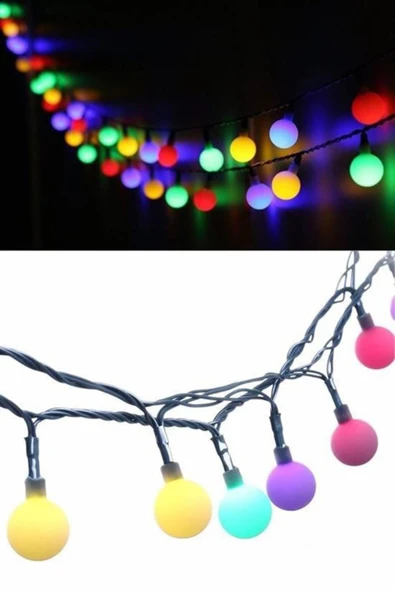 Dekoratif Minik Top 40 Ledli Dekoratif Dolama Led Işık (RGB)