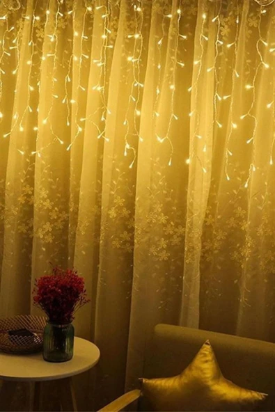 8 Fonksiyonlu 16 Saçaklı Perde Led 3 x 1 (Günışığı) - 3