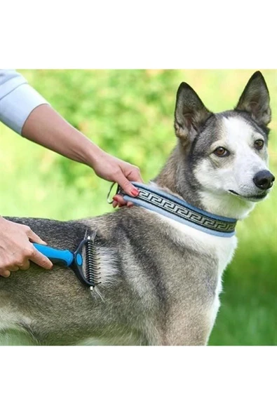 Plastik Saplı Metal Kedi Köpek Bakım Kıtık Tüy Topak Açıcı Tarak