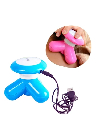 3 Başlıklı Titreşimli Usb Şarjlı Mini El Masaj Aleti (hobicity)