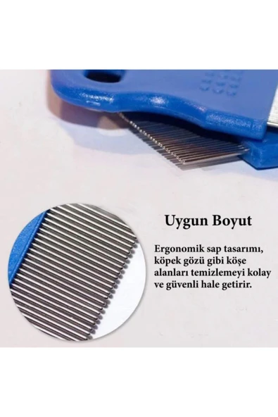 Adshome® Evcil Hayvan Kedi Köpek Pire Tarağı Ve Köpek Gözyaşı Lekesi Tarağı