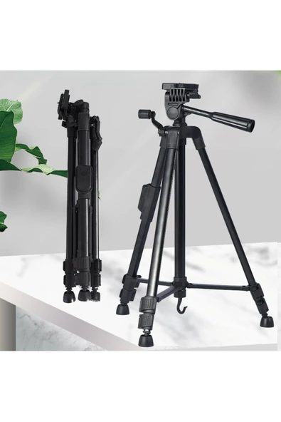 Telefon Ve Fotoğraf Makinası Takılabilen Bluetooth Kumandalı 146 Cm Tripod ( Lisinya )