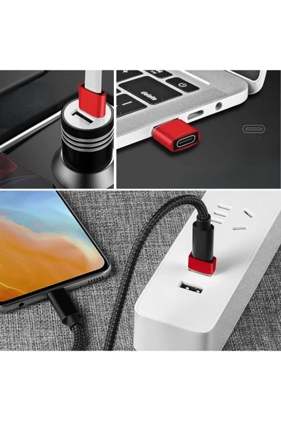 USB'den TYPE-C 'ye Dönüştürücü Adaptör Veri Aktarımı Sağlayıcı Şarj Data Çevirici - 3