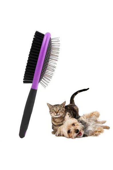 Çok Amaçlı Çift Taraflı Kolay Evcil Hayvan Kedi Köpek Temizleme Pet Fırçası