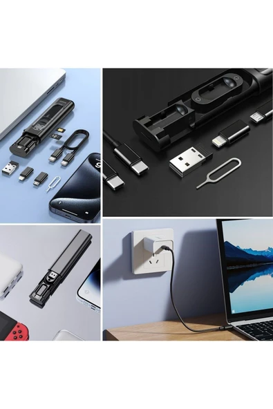 Cep Tipi 60W Bas Aç Type-C,İphone Şarj,Micro USB Hızlı Şarj Data Kablo Seti - 2