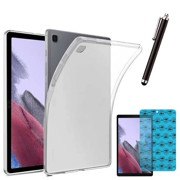 Samsung Galaxy Tab A7 Lite SM T220 Uyumlu Şeffaf Kılıf Cam Kalem Set ürün görseli 1