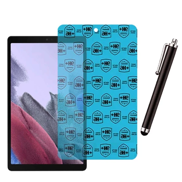 Samsung Galaxy Tab A7 Lite SM T220 Uyumlu Şeffaf Kılıf Cam Kalem Set - Resim 2