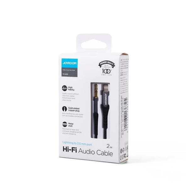 Joyroom SY-A02 Lightning To Aux Kablo Dönüştürücü 2 Metre - Resim 3