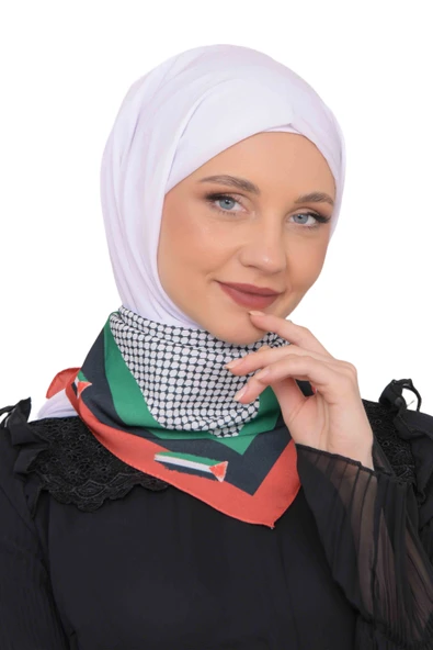 Filistin Bayrak Çizgili Filistin Şal Kefiye Küçük Filistin Bayraklar Fular Saçaksızlı Filistin Fular - 6