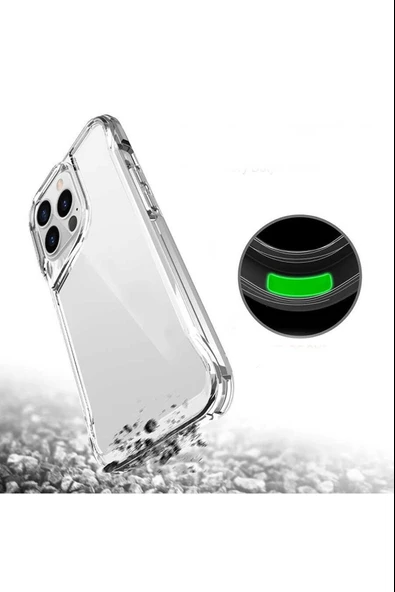 iPhone 15 Kılıf Kamera Çıkıntılı Şeffaf Darbe Emici Sert Silikon Kapak T-Max - Resim 2