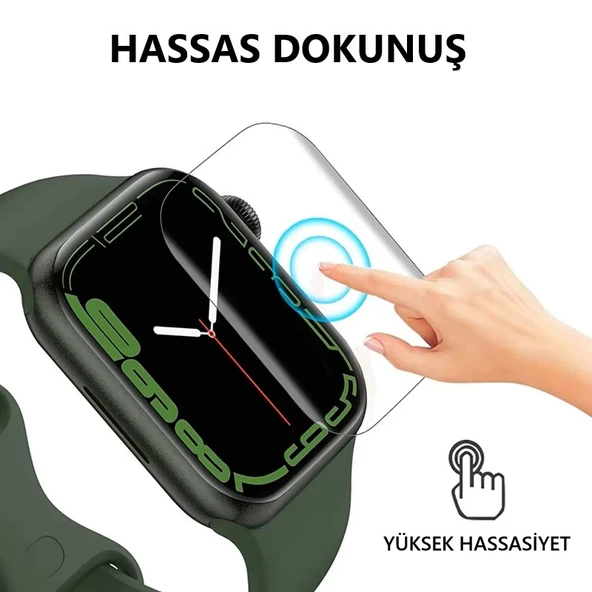 Apple Watch SE 2023 40MM Uyumlu 3 Adet Şeffaf Ultra koruyucu Nano Jelatin - Resim 2